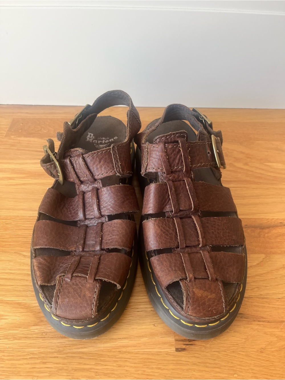 Dr. Martens Brown Leather Fisherman Sandals